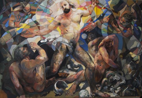 Resurrection of Christ by Edward Knippers.Oil on wood. 2007.